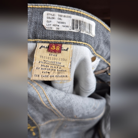 7 For All Mankind Men's Relaxed Fit Jeans in Gray - Picture 3 of 11